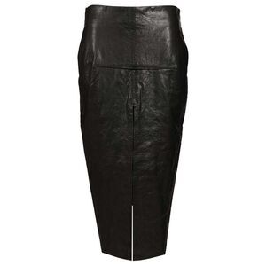 Rick Owens Women Leather Long Skirt